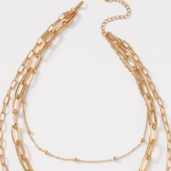 Multilayer Pendant Chain Necklace Set Boho Layered gold Tone - Picture 6 of 6